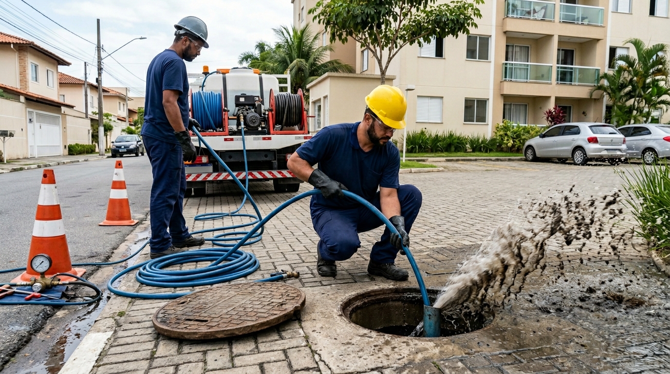 Desobstrução com Alta Pressão em Niterói‑RJ