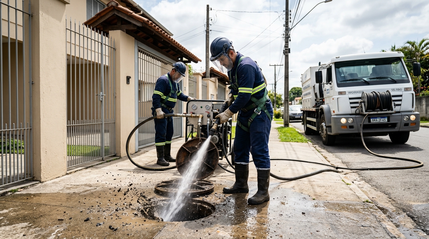 Limpeza de Tubulação com Hidrojato em Niterói‑RJ